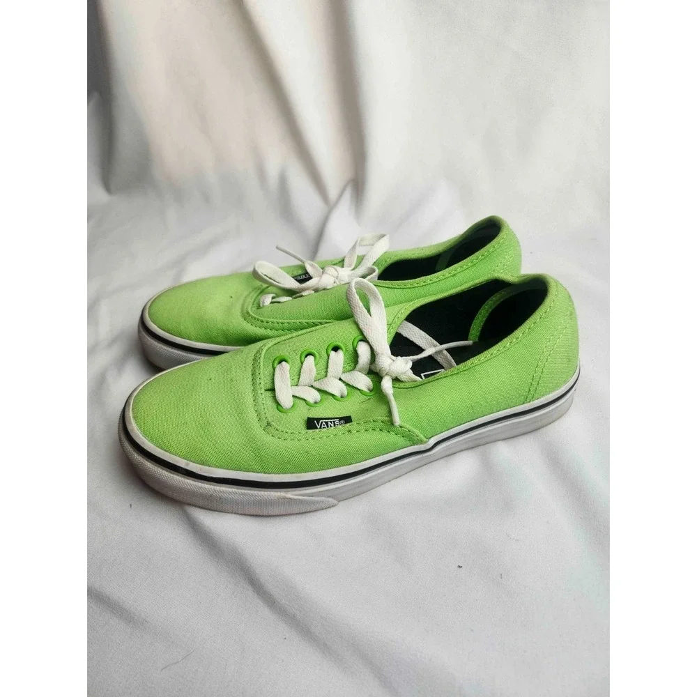 Vans Sneakers Mens 4 Womens 5.5 Green Canvas Low Top Shoes Casual Skate Lace Up